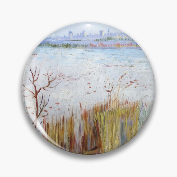 Item preview, Snowy Landscape with Arles in the Background - 1888; Arles, Bouches-du-Rhône, France designed and sold by MashaQo.