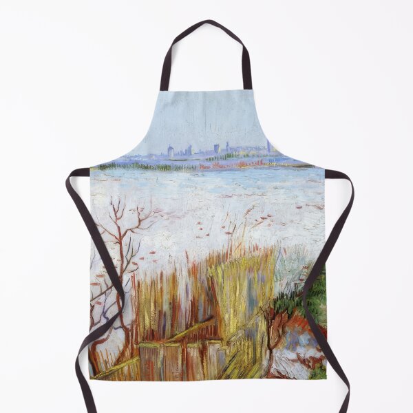 Item preview, Snowy Landscape with Arles in the Background - 1888; Arles, Bouches-du-Rhône, France designed and sold by MashaQo.