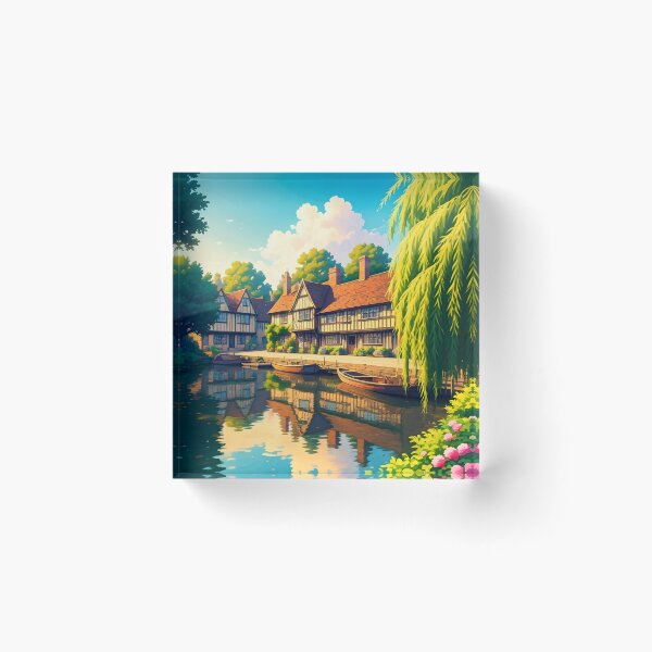 Item preview, Tewkesbury: Riverside Half-Timbered Heritage designed and sold by LSVart.
