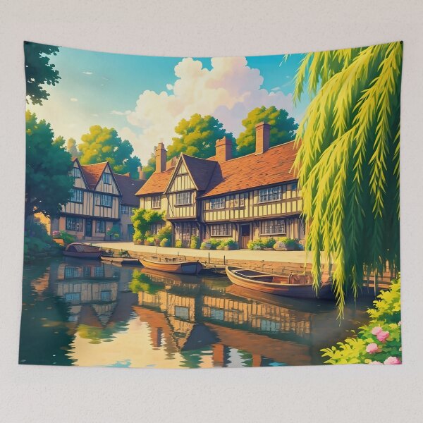 Item preview, Tewkesbury: Riverside Half-Timbered Heritage designed and sold by LSVart.