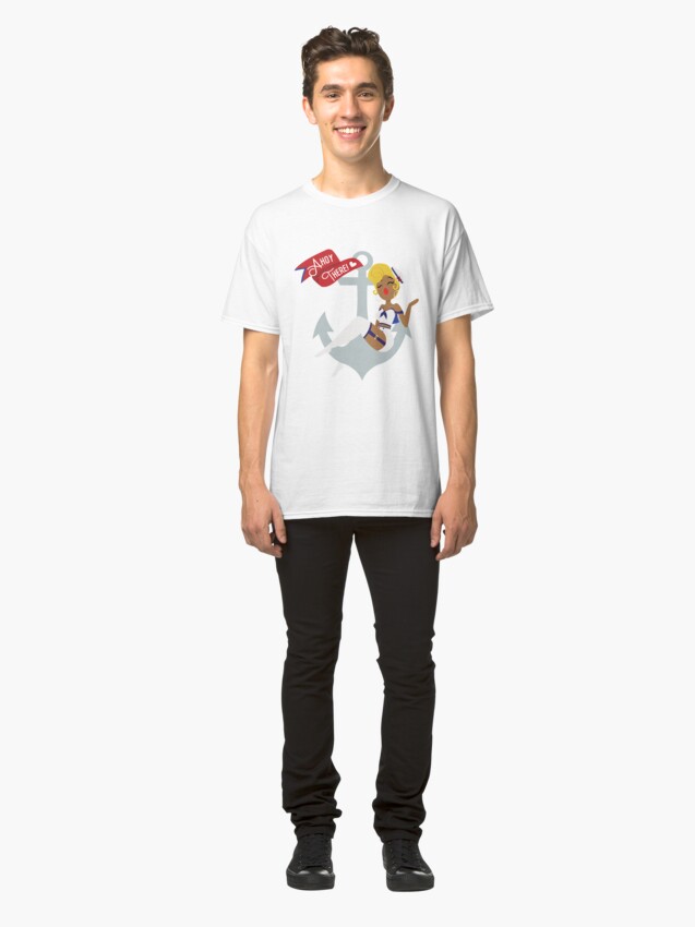 Alternate view of Ahoy There! Sailor Pin-Up Classic T-Shirt
