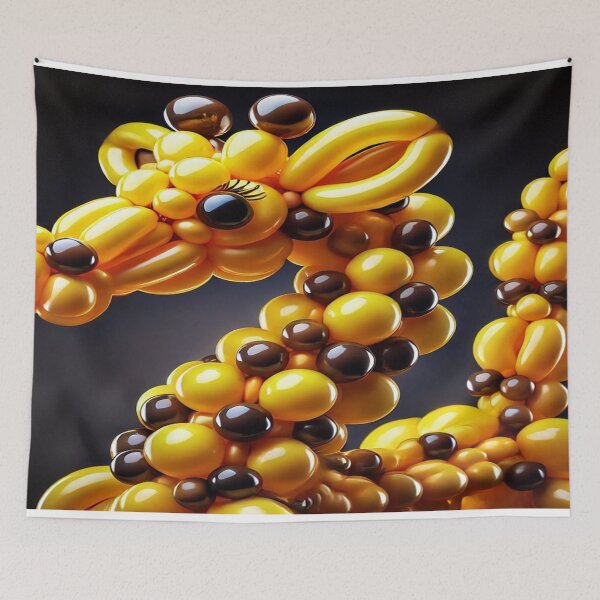 Item preview, Yellow Brown Giraffe Balloon Sculpture designed and sold by GenArtHaven.