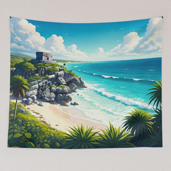 Item preview, Tulum, Mexico: Iconic Cliffside Mayan Ruins designed and sold by LSVart.