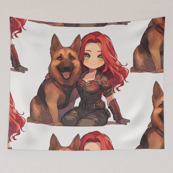 Item preview, Meat Ca1t and her dog companion designed and sold by MendaciousMina.
