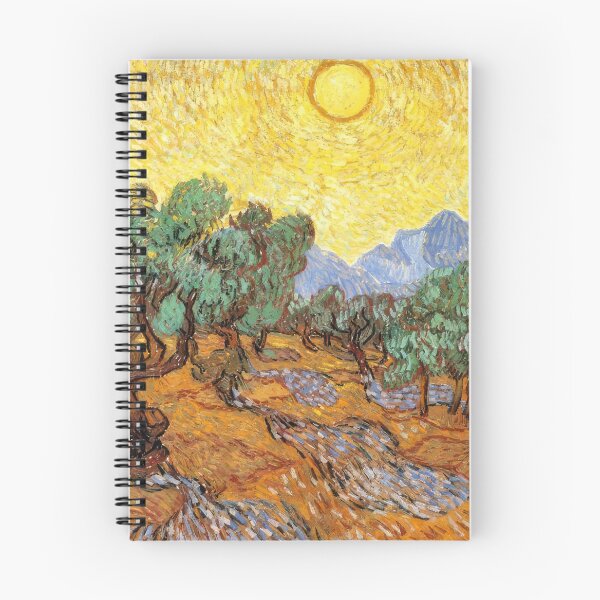 Item preview, Olive Trees with Yellow Sky and Sun - 1889; Saint-rémy-de-provence, France designed and sold by MashaQo.