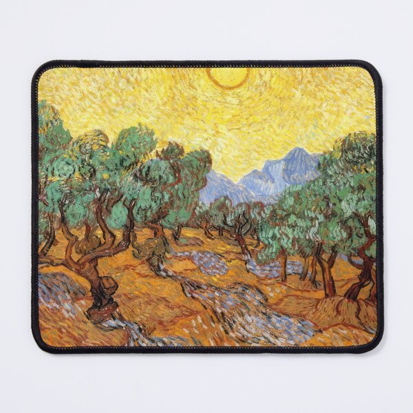 Item preview, Olive Trees with Yellow Sky and Sun - 1889; Saint-rémy-de-provence, France designed and sold by MashaQo.