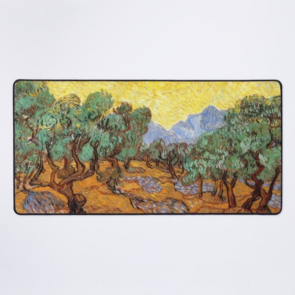 Item preview, Olive Trees with Yellow Sky and Sun - 1889; Saint-rémy-de-provence, France designed and sold by MashaQo.