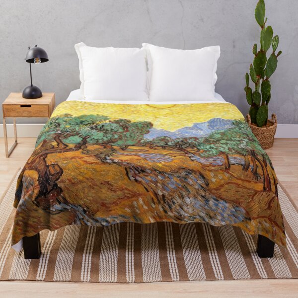 Item preview, Olive Trees with Yellow Sky and Sun - 1889; Saint-rémy-de-provence, France designed and sold by MashaQo.