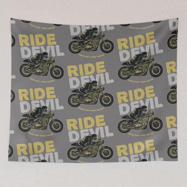 Item preview, Ride Devil | Vintage Motorcycle Rider Art | Fast Biker Life Design designed and sold by The Design KAD.