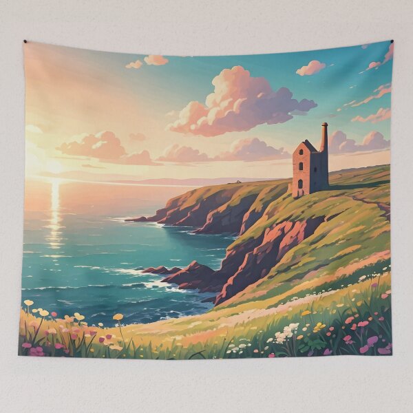 Item preview, Wheal Coates: Summer Sunset Over Cornwall’s Tin Mine designed and sold by LSVart.
