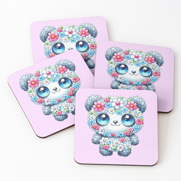 Item preview, Flower Panda 1 designed and sold by PANDALOVEART.