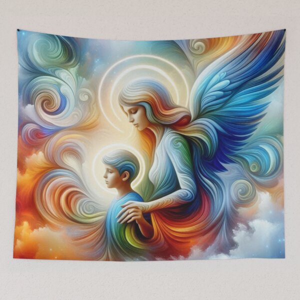 Item preview, Guardian angels in abstract splendor designed and sold by Sigtrix.
