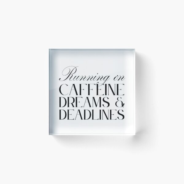 Item preview, Running on Caffeine, Dreams, and Deadlines designed and sold by Digital Teaching 101.