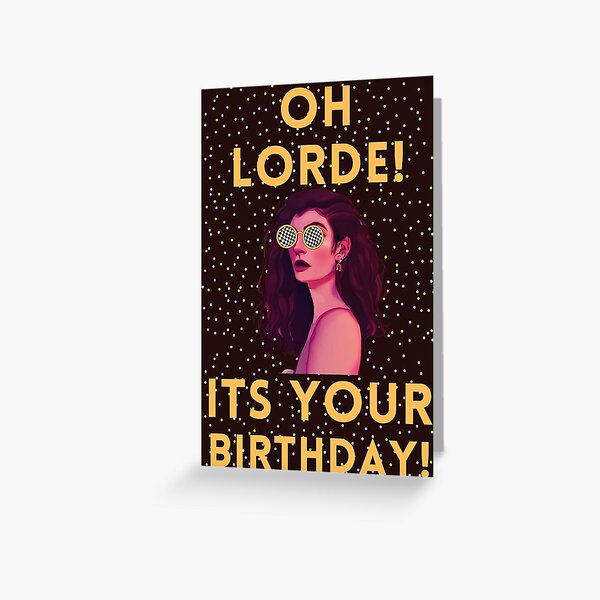 Artikel-Vorschau von Lorde Fan Art Geburtstagskarte, Karte für Sie, Geburtstagskarte für Tochter, designt und verkauft von Bits & Bops Boutique.