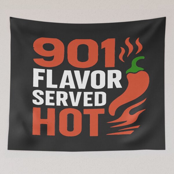 Item preview, 901 Flavor, Served Hot – Memphis Style Heat with a Vintage Tennessee Vibe designed and sold by Globalcitytees.