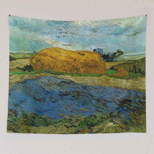 Item preview, Haystack under a Rainy Sky - 1890; Auvers-sur-oise, France designed and sold by MashaQo.