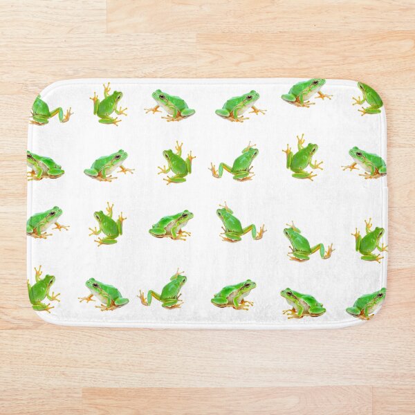 Item preview, Frogs green pattern textile birthday gift designed and sold by SharpDigiDesign.