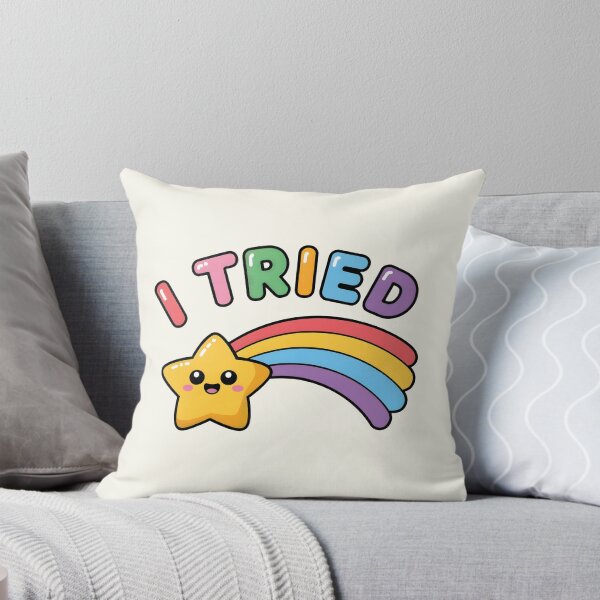 Item preview, I tried | Cute and Funny Shooting Star designed and sold by Altered Pixels.