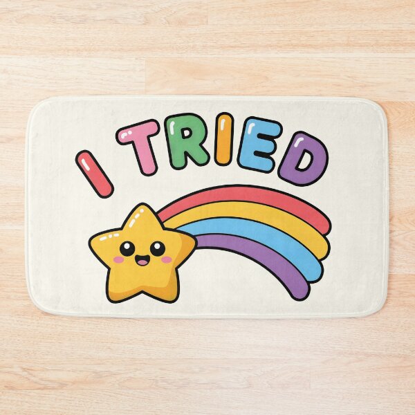 Item preview, I tried | Cute and Funny Shooting Star designed and sold by Altered Pixels.