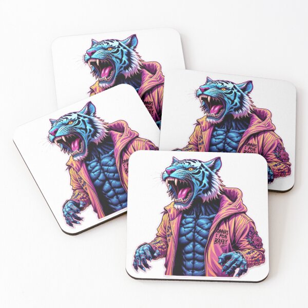 Item preview, Undead Pastel Tiger Roaring Roaring Neon Rebel Falcon-Frequency Drop-Amalgramation Reloaded designed and sold by Imaginarium of Chaos falcon88 .