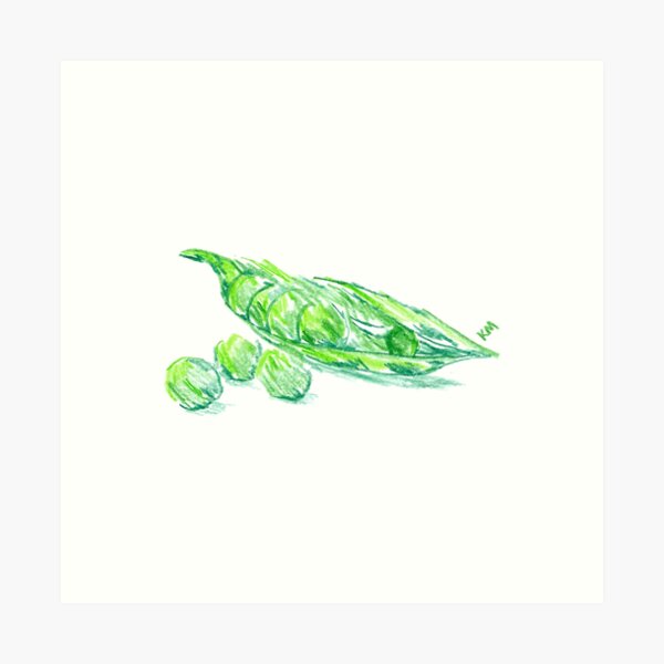 Peas in a pod (in color) Art Print