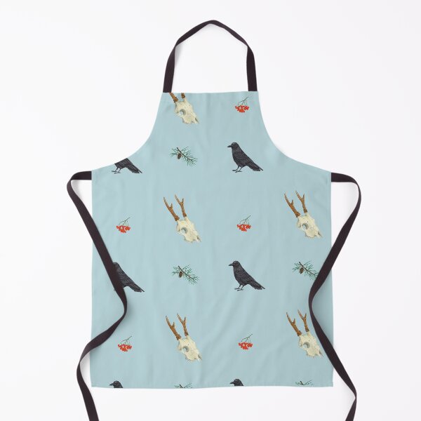 Item preview, Crow and deer skull -fullprint pattern designed and sold by LeliMystic.