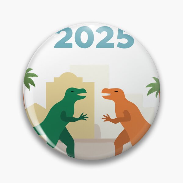 Item preview, Illustration of Two Dinosaurs in a Stylized Urban Setting with 2025 designed and sold by Creative88Art.