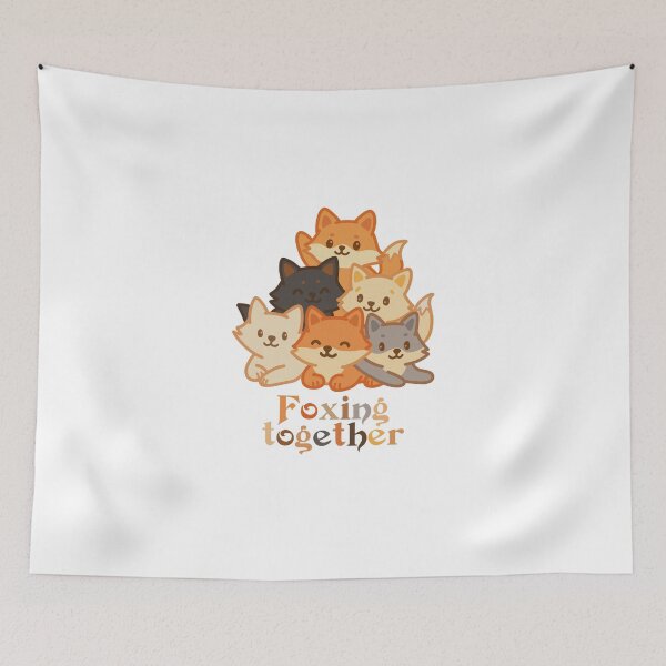 Item preview, Foxing together! A mountain of cute foxes. designed and sold by FoxForge.
