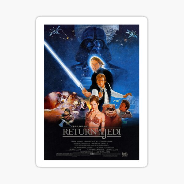 Vista previa del artículo con la obra «Póster de El Retorno del Jedi 1983 Estilo B», diseñado y vendido por VoglR.