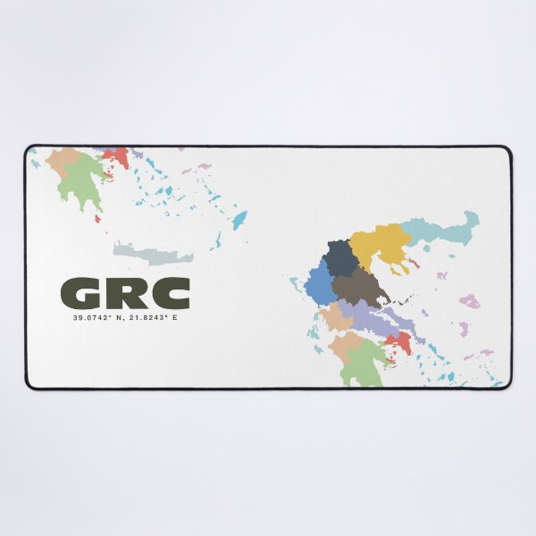 Item preview, Colorful Greece Map - Modern Minimalist Greece Art designed and sold by CartoPrints.