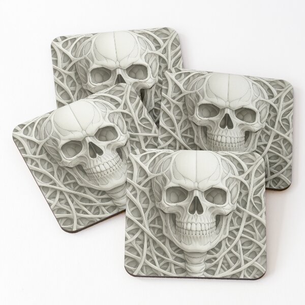 Item preview, Skull Entangled – Bone Web Pattern designed and sold by Kaleidoscope Print.