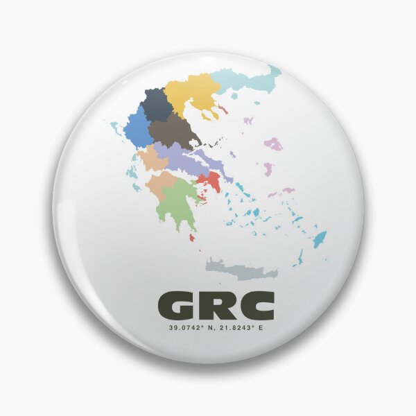 Item preview, Colorful Greece Map - Modern Minimalist Greece Art designed and sold by CartoPrints.