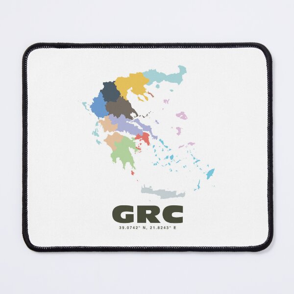 Item preview, Colorful Greece Map - Modern Minimalist Greece Art designed and sold by CartoPrints.