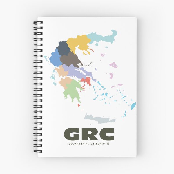 Item preview, Colorful Greece Map - Modern Minimalist Greece Art designed and sold by CartoPrints.