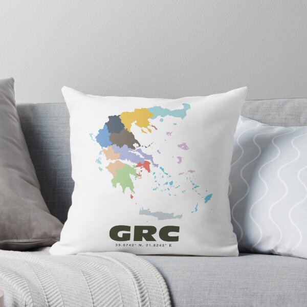 Item preview, Colorful Greece Map - Modern Minimalist Greece Art designed and sold by CartoPrints.