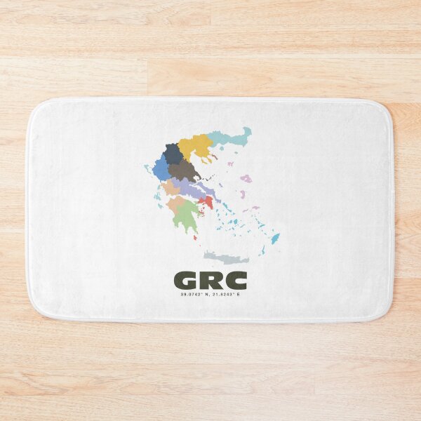 Item preview, Colorful Greece Map - Modern Minimalist Greece Art designed and sold by CartoPrints.