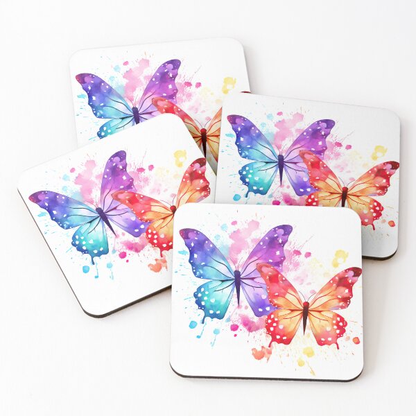 Item preview, Colorful Watercolor Butterflies Splash Art designed and sold by SylvieVibes.