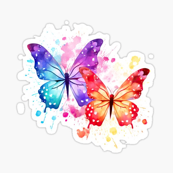 Item preview, Colorful Watercolor Butterflies Splash Art designed and sold by SylvieVibes.