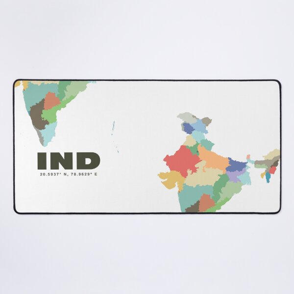 Item preview, Colorful India Map - Minimalist IND Country Art Poster designed and sold by CartoPrints.