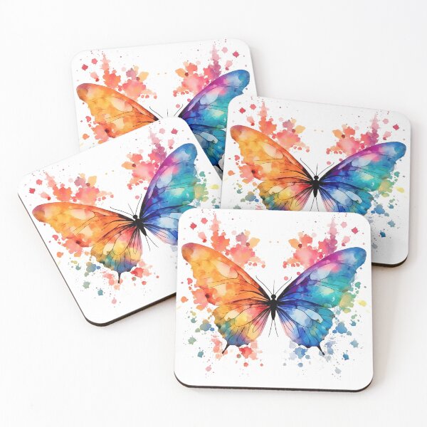 Item preview, Colorful Watercolor Butterflies Splash Art designed and sold by SylvieVibes.