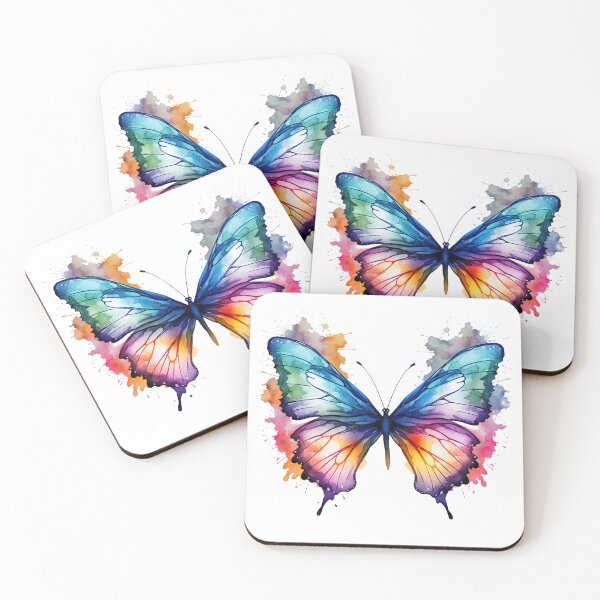 Item preview, Colorful Watercolor Butterflies Splash Art designed and sold by SylvieVibes.
