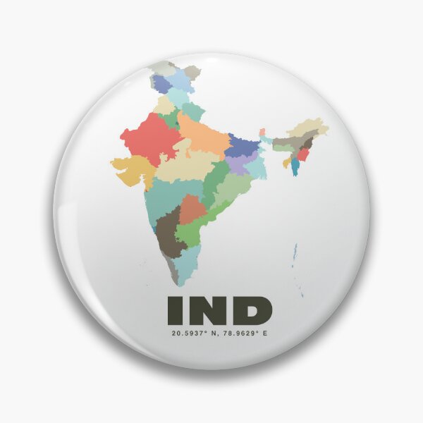 Item preview, Colorful India Map - Minimalist IND Country Art Poster designed and sold by CartoPrints.