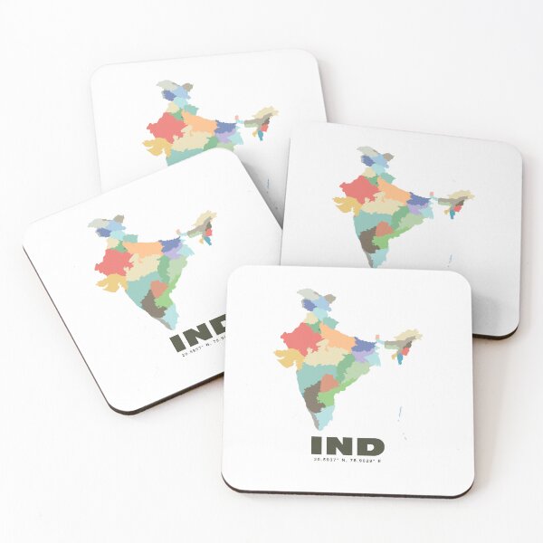 Item preview, Colorful India Map - Minimalist IND Country Art Poster designed and sold by CartoPrints.