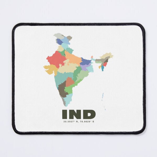 Item preview, Colorful India Map - Minimalist IND Country Art Poster designed and sold by CartoPrints.