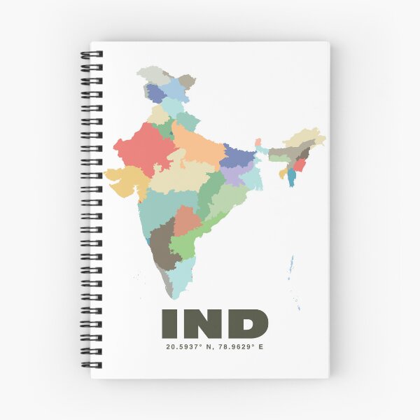 Item preview, Colorful India Map - Minimalist IND Country Art Poster designed and sold by CartoPrints.