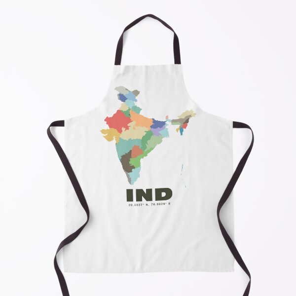 Item preview, Colorful India Map - Minimalist IND Country Art Poster designed and sold by CartoPrints.