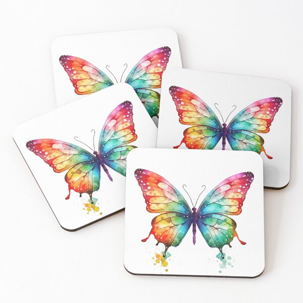 Item preview, Colorful Watercolor Butterflies Splash Art designed and sold by SylvieVibes.