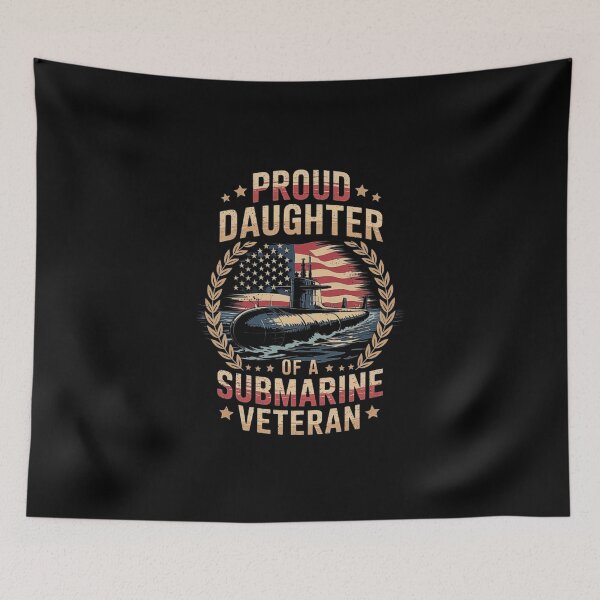Item preview, Proud Daughter of a Submarine Veteran with American Flag Tribute designed and sold by love3617.