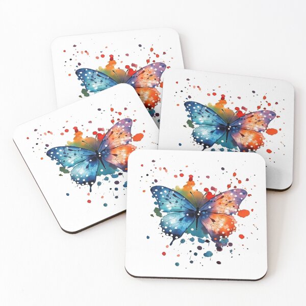 Item preview, Colorful Watercolor Butterflies Splash Art designed and sold by SylvieVibes.