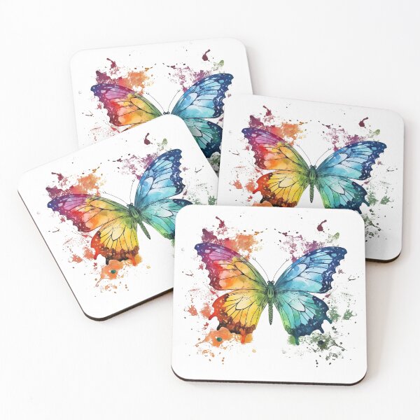 Item preview,  Colorful Watercolor Butterflies Splash Art designed and sold by SylvieVibes.